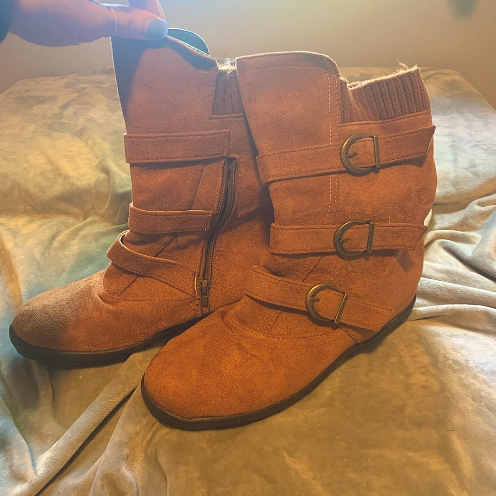 Camel colored booties